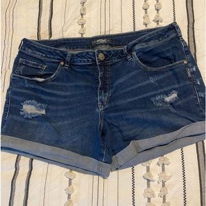 Women’s Silver Jean Shorts